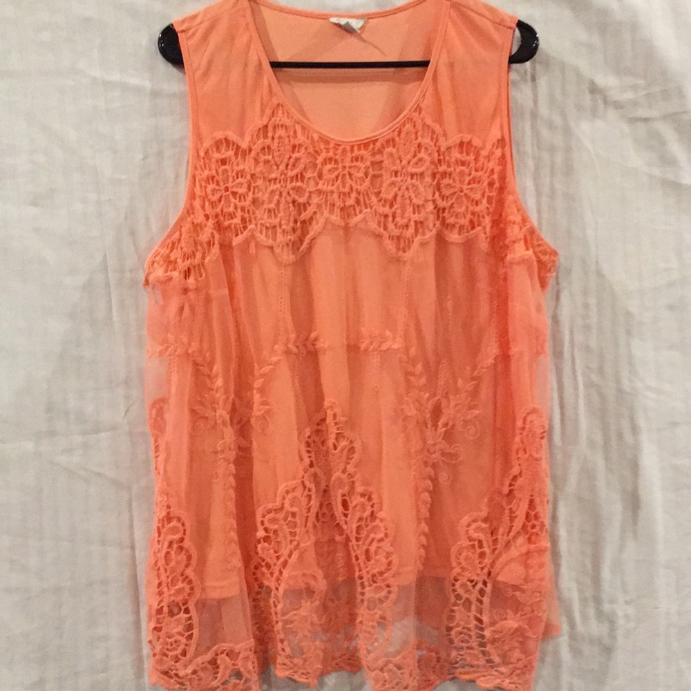 Coral blouse
